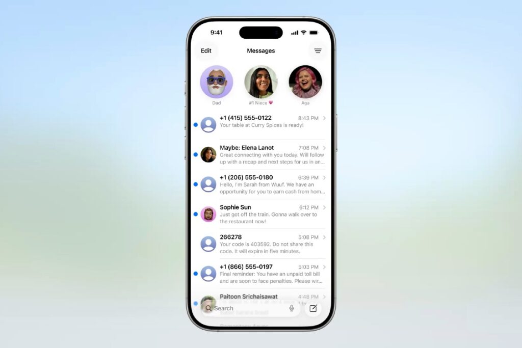 Apple iOS 26 messages